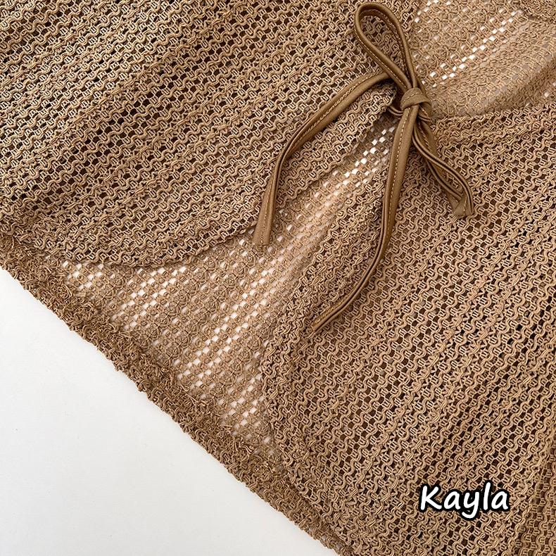 預購🌟免運🌟 短版慵懶罩衫鏤空針織綁繩外套 A1218 #Kayla.girl #少女愷拉-細節圖9