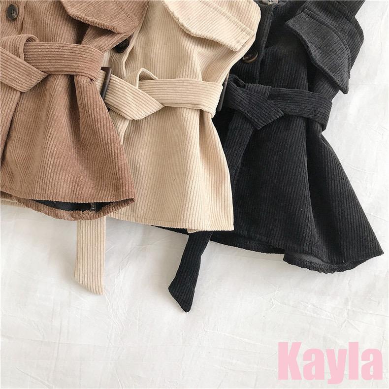 現貨+預購🌟免運🌟 吊帶排扣燈芯絨背心馬甲(附腰帶) A1248 #Kayla.girl #少女愷拉-細節圖5
