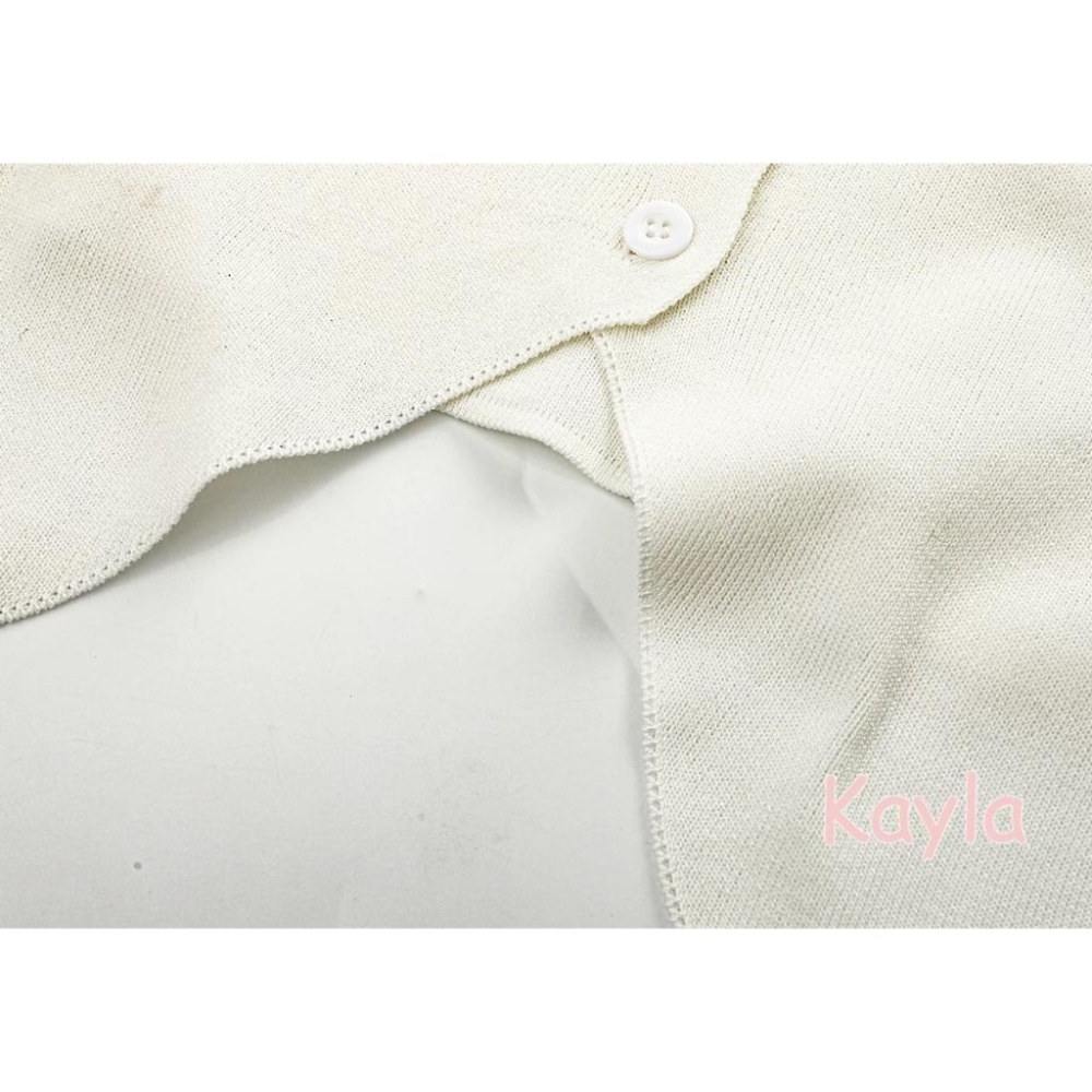 預購🌟免運🌟 V領單排釦針織馬甲背心 A1287 #Kayla.girl #少女愷拉-細節圖4