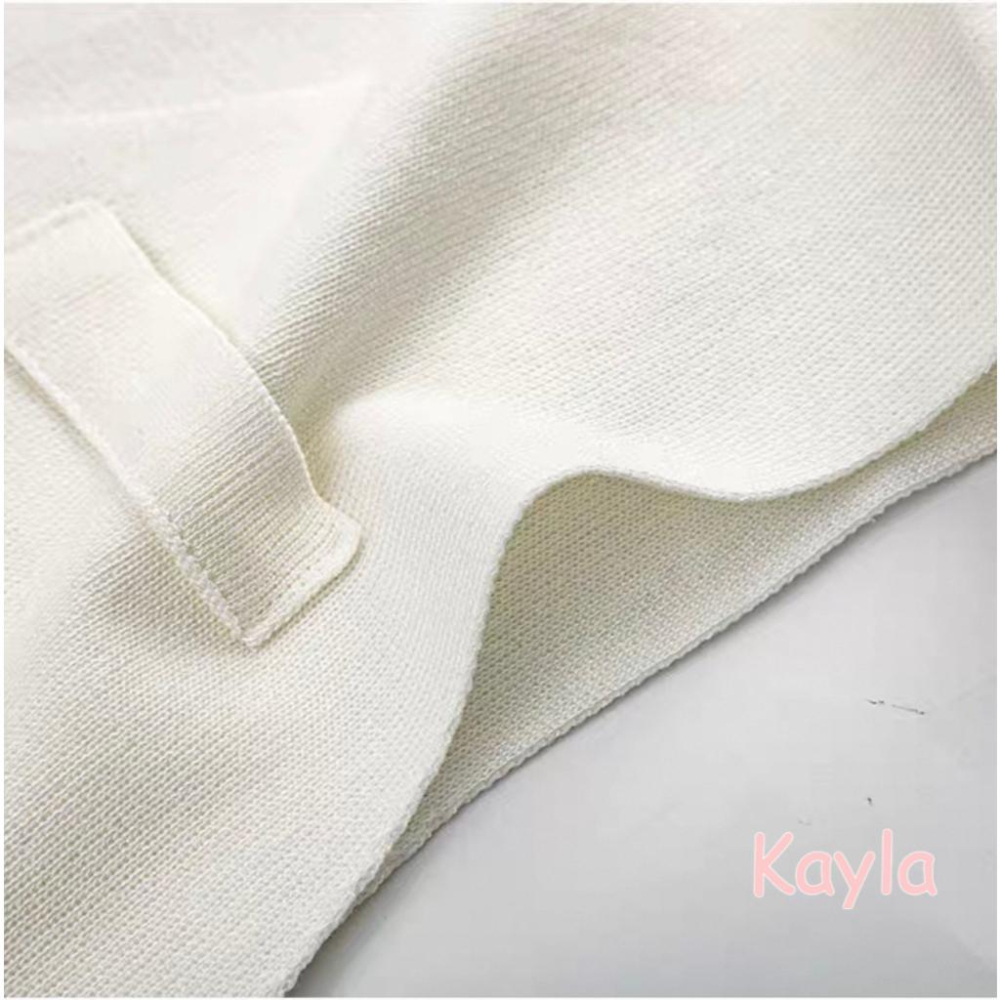 預購🌟免運🌟 V領單排釦針織馬甲背心 A1287 #Kayla.girl #少女愷拉-細節圖5