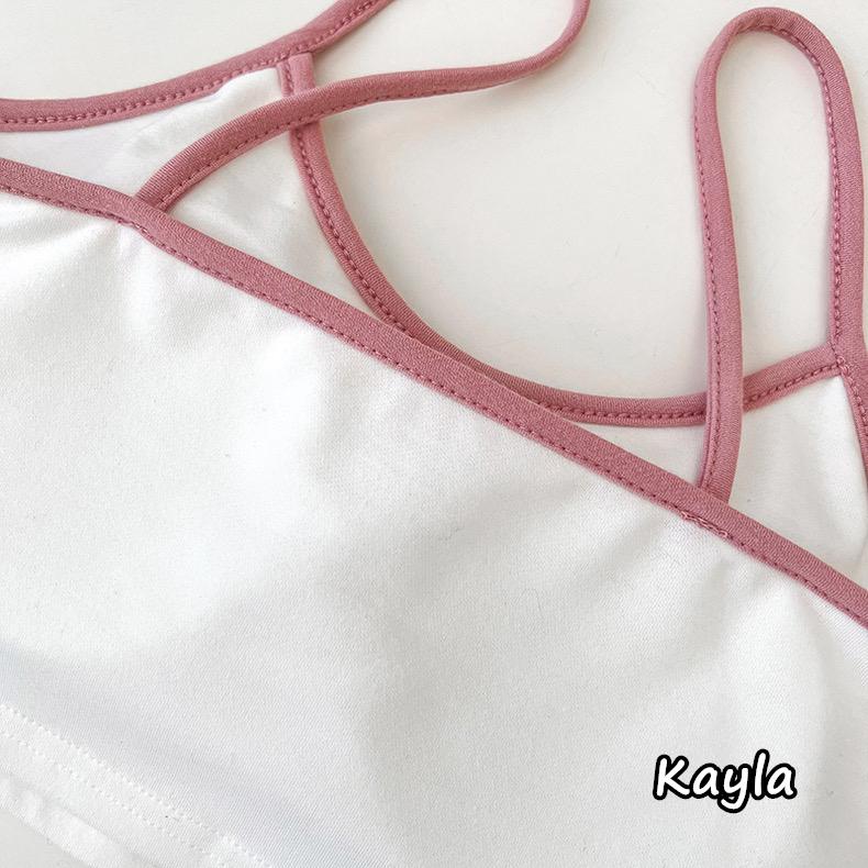 預購🌟免運🌟 蝴蝶結細肩帶背心+高腰百褶裙2件組套裝 A1208 #Kayla.girl #少女愷拉-細節圖6