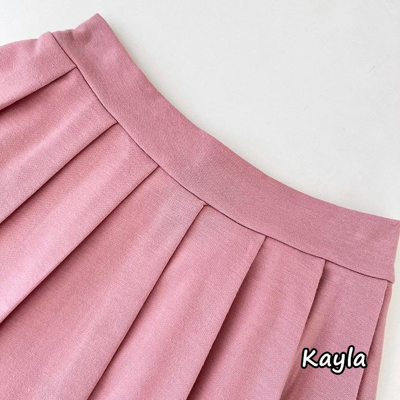 預購🌟免運🌟 蝴蝶結細肩帶背心+高腰百褶裙2件組套裝 A1208 #Kayla.girl #少女愷拉-細節圖7