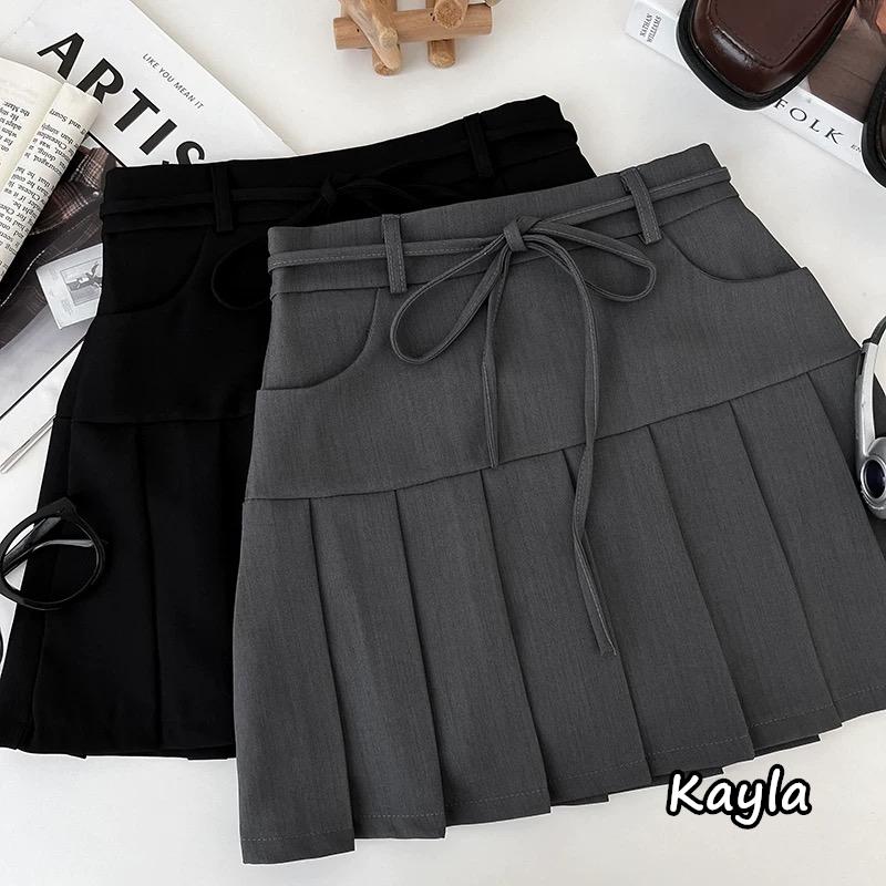 預購🌟免運🌟 百褶蝴蝶結後鬆緊短裙褲裙 A1170 #Kayla.girl #少女愷拉-細節圖2