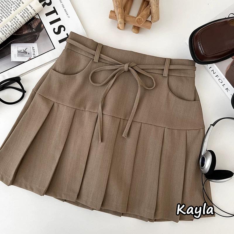 預購🌟免運🌟 百褶蝴蝶結後鬆緊短裙褲裙 A1170 #Kayla.girl #少女愷拉-細節圖3