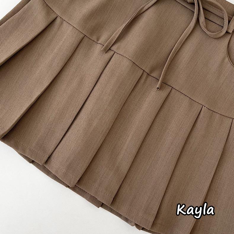 預購🌟免運🌟 百褶蝴蝶結後鬆緊短裙褲裙 A1170 #Kayla.girl #少女愷拉-細節圖7