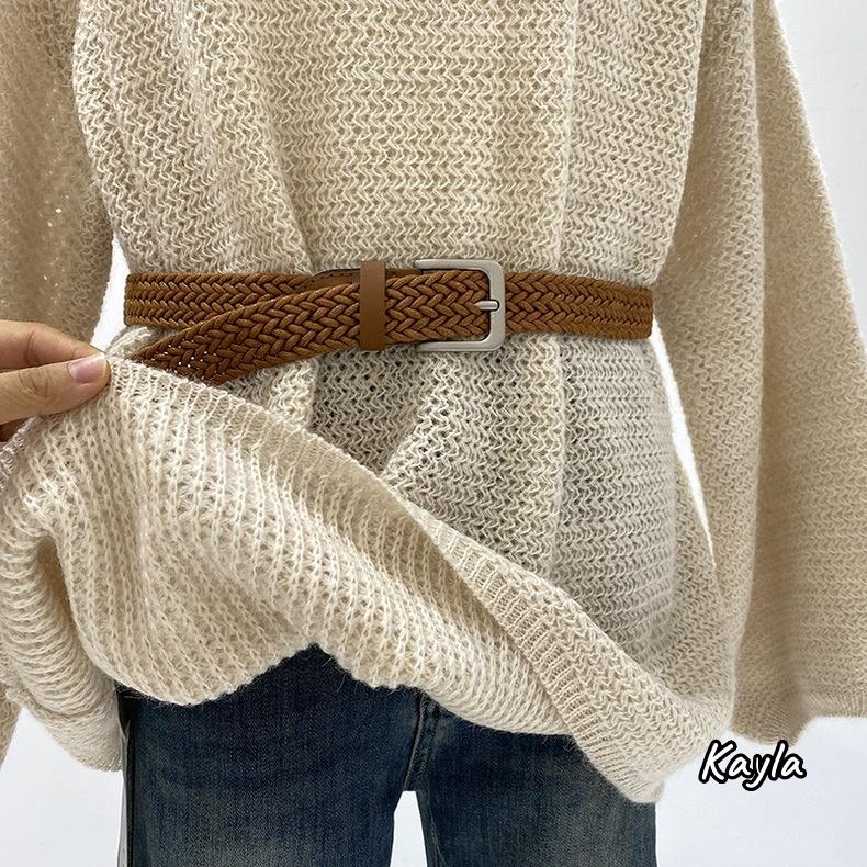預購🌟免運🌟 寬鬆長版泡泡袖針織毛衣(附腰帶) A1234 #Kayla.girl #少女愷拉-細節圖9