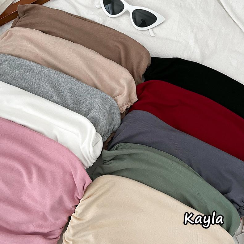 預購🌟免運🌟平口顯瘦褶皺素面短版背心 A1159 #Kayla.girl #少女愷拉-細節圖6