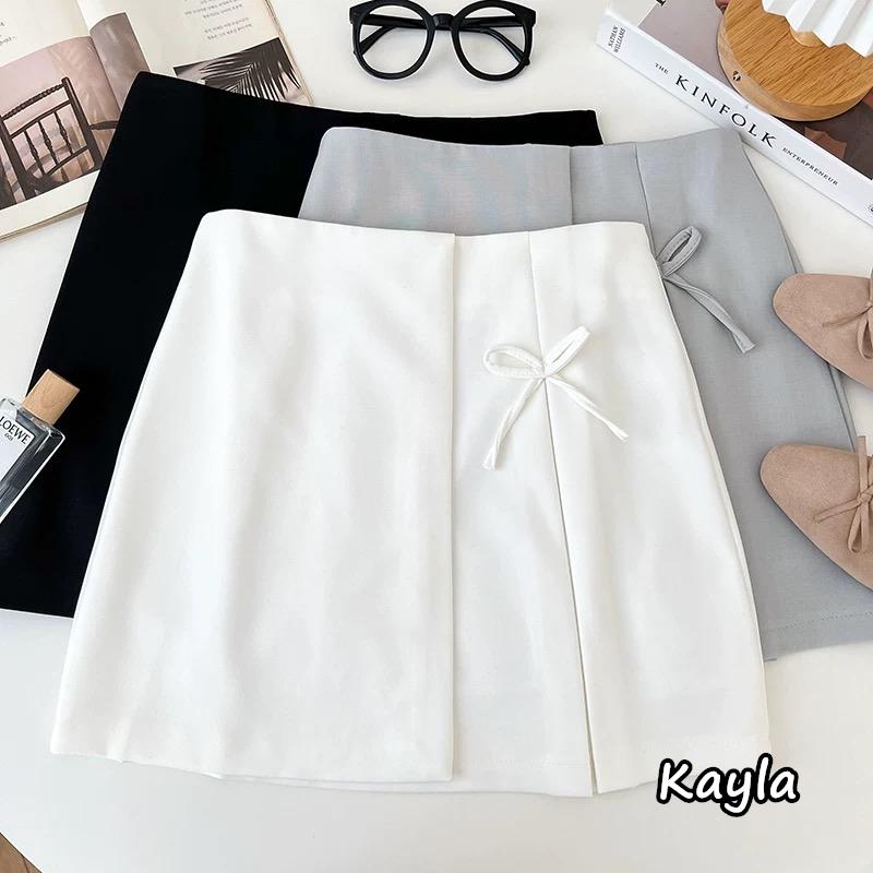 現貨⚡免運⚡絕版下殺🔥 黑XL 西裝打摺片裙蝴蝶結A字褲裙短裙 A1197 #Kayla.girl #少女愷拉-細節圖3