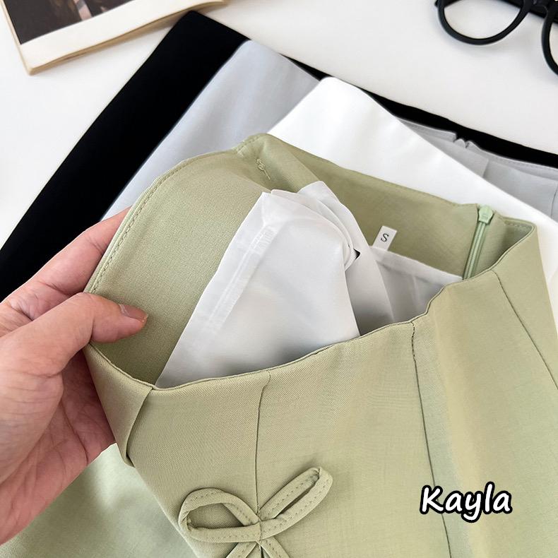 現貨⚡免運⚡絕版下殺🔥 黑XL 西裝打摺片裙蝴蝶結A字褲裙短裙 A1197 #Kayla.girl #少女愷拉-細節圖8