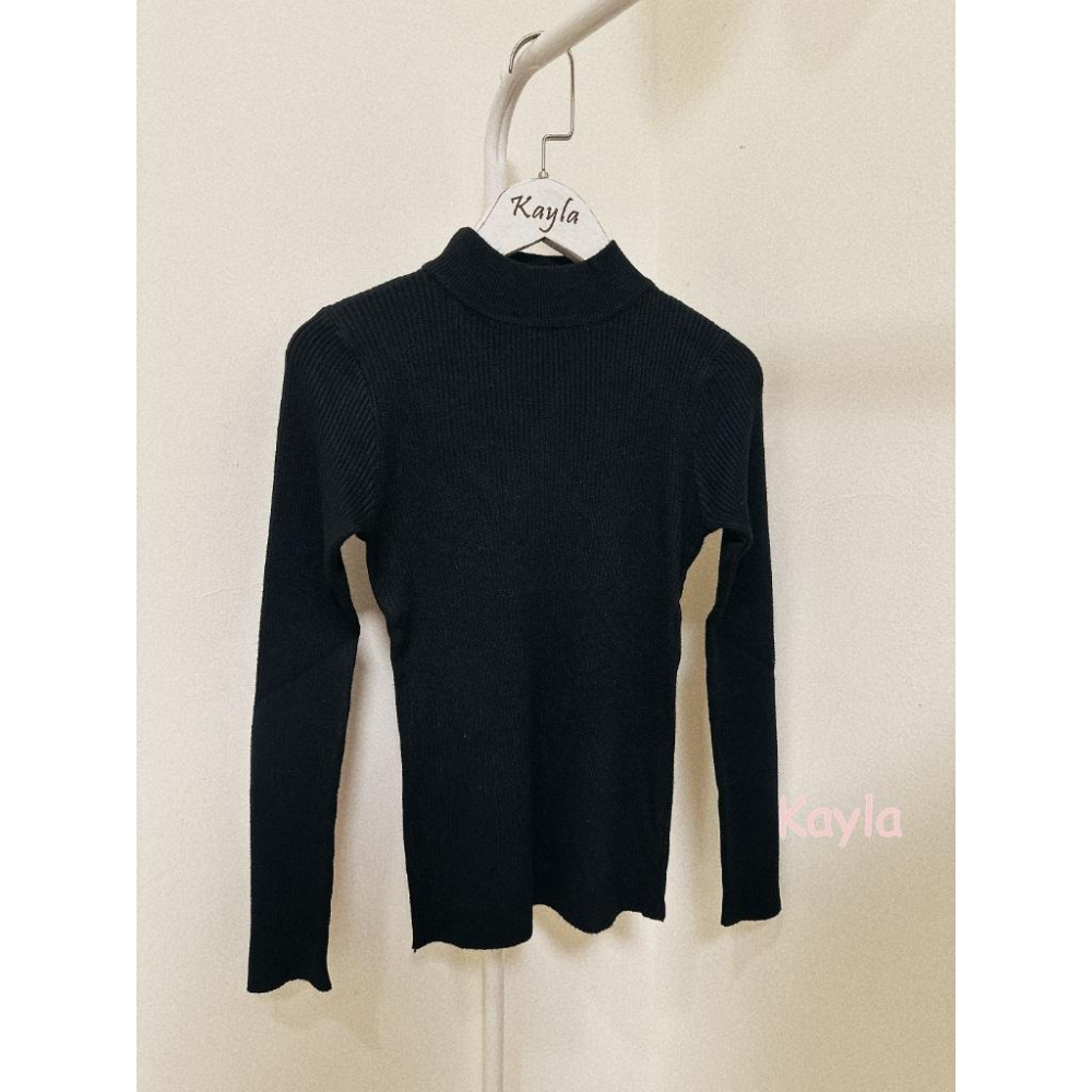 現貨⚡免運⚡速寄🚛 激推! 薄款百搭半高領打底衣針織衣 A1279 #Kayla.girl #少女愷拉-細節圖4
