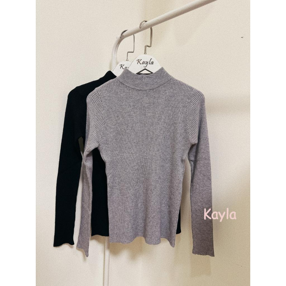 現貨⚡免運⚡速寄🚛 激推! 薄款百搭半高領打底衣針織衣 A1279 #Kayla.girl #少女愷拉-細節圖6
