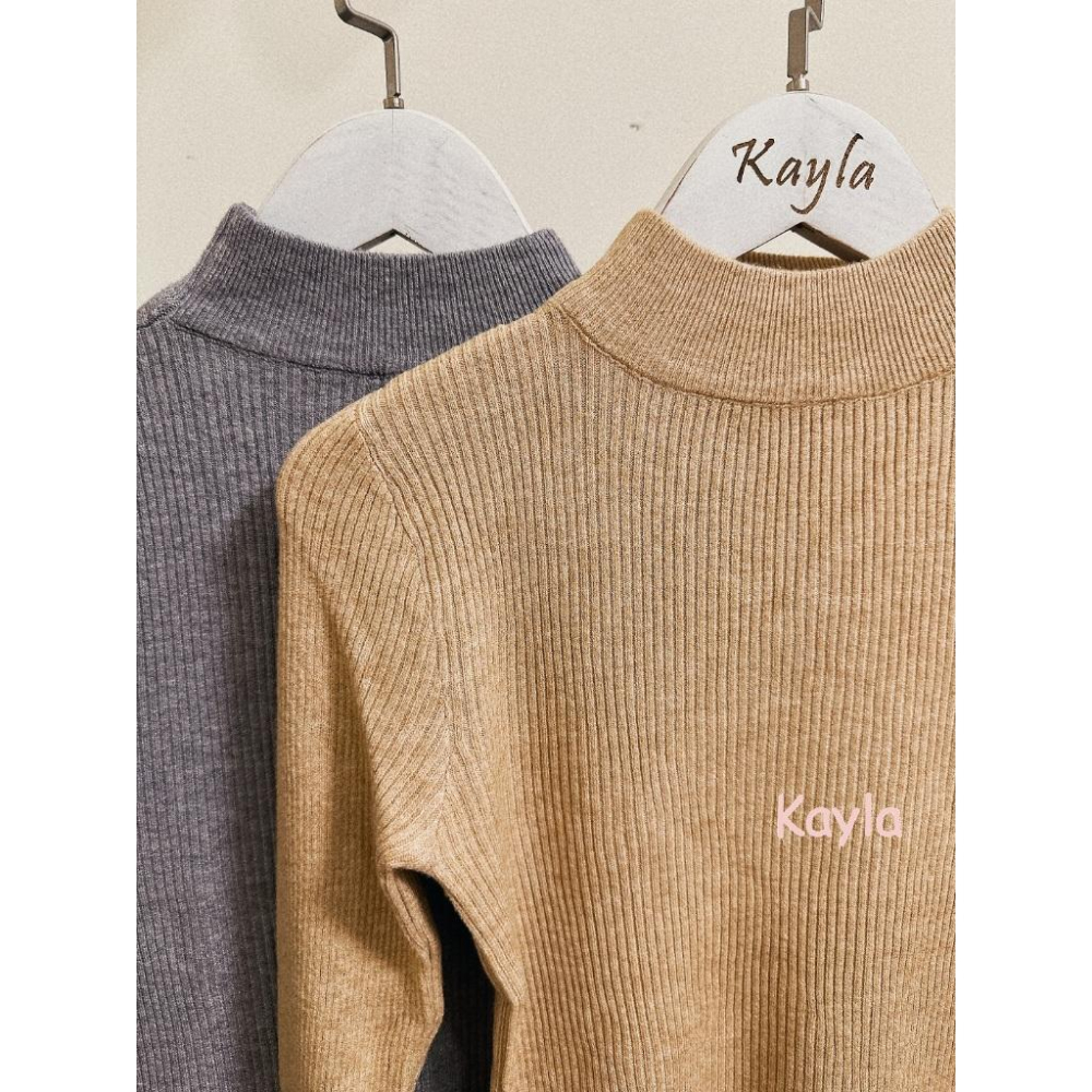 現貨⚡免運⚡速寄🚛 激推! 薄款百搭半高領打底衣針織衣 A1279 #Kayla.girl #少女愷拉-細節圖9