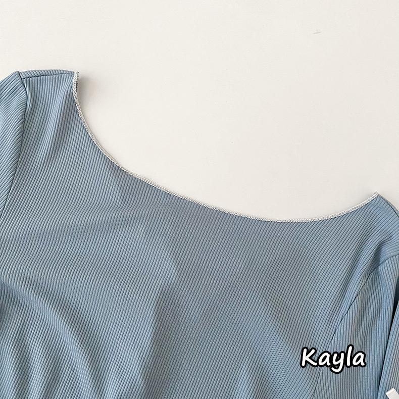 預購🌟免運🌟 撞色滾邊蝴蝶結排釦外套上衣 A1220 #Kayla.girl #少女愷拉-細節圖7