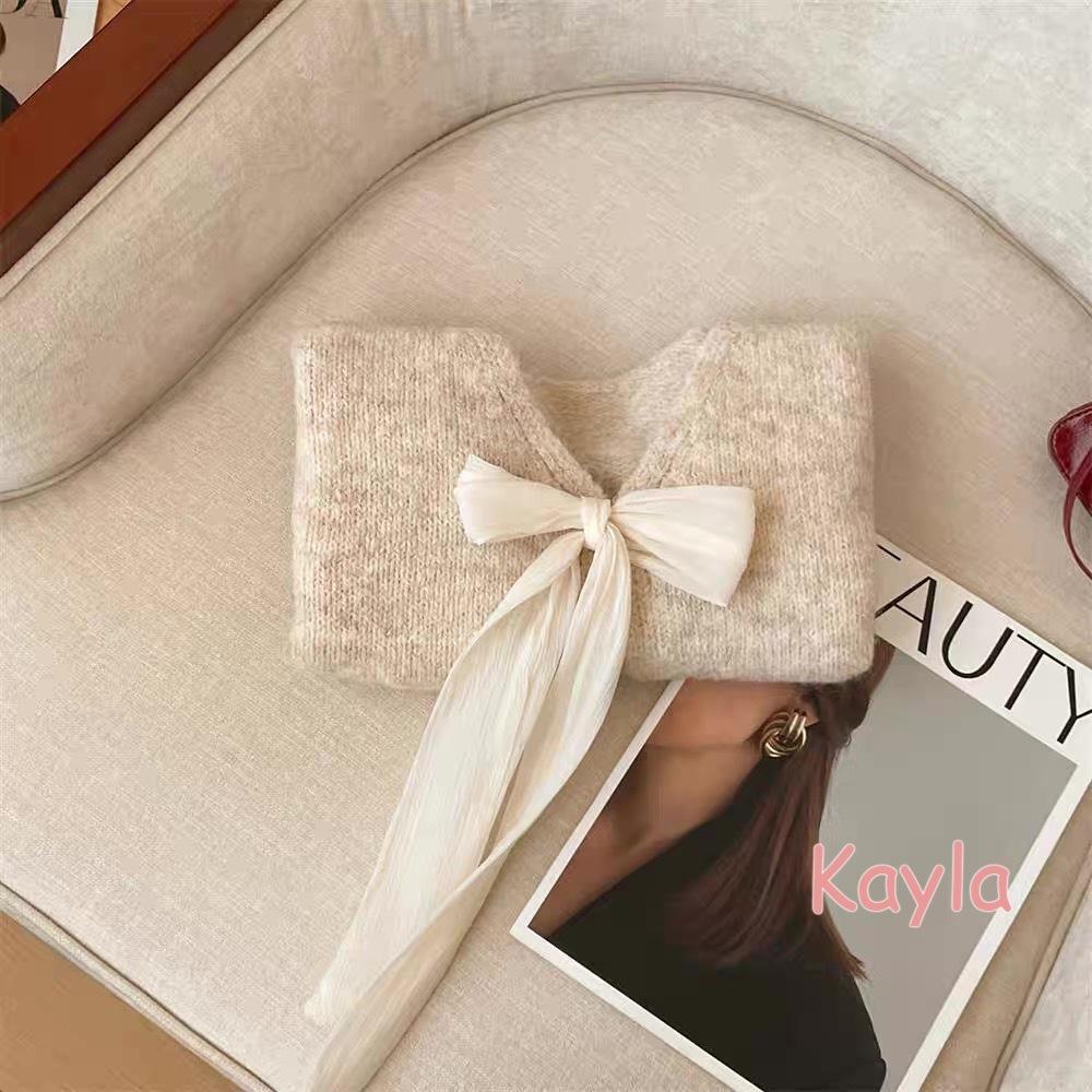 預購🌟免運🌟 氣質正反兩穿蝴蝶結針織背心 A1282 #Kayla.girl #少女愷拉-細節圖9