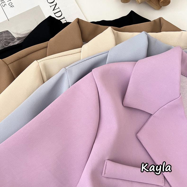 預購🌟免運🌟 西裝短版外套+百摺褲裙2件組套裝 A1188 #Kayla.girl #少女愷拉-細節圖3