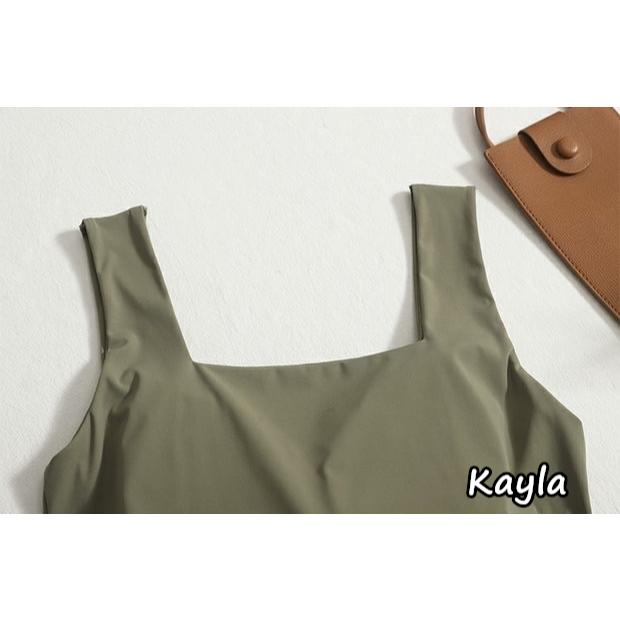 預購🌟免運🌟 冰絲吊帶透氣罩杯方領背心 A1168 #Kayla.girl #少女愷拉-細節圖6