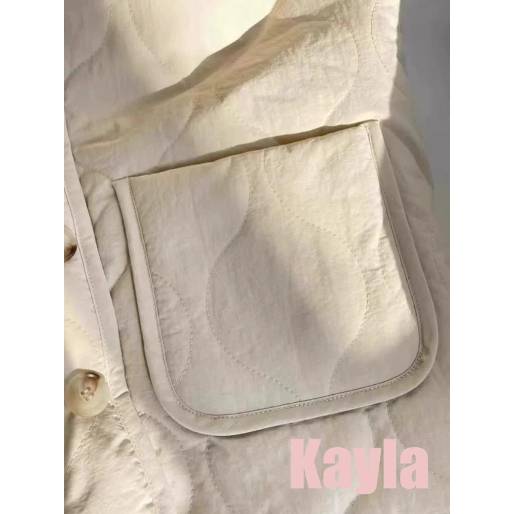 現貨⚡免運⚡速寄🚛 韓版衍縫羊羔毛馬甲背心 A1265 #Kayla.girl #少女愷拉-細節圖4