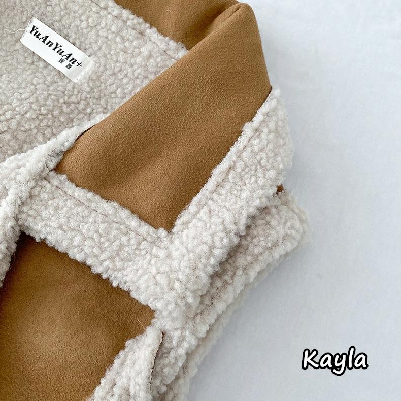 現貨⚡免運⚡絕版下殺 🔥 翻領羊羔毛皮草夾克外套 A0888 #Kayla.girl #少女愷拉-細節圖4