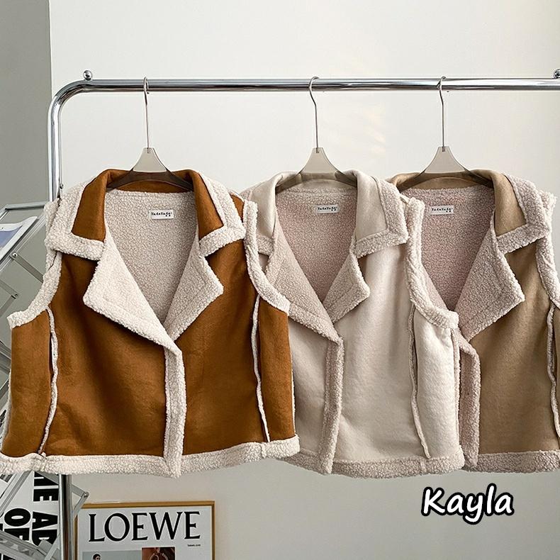 現貨⚡免運⚡絕版下殺 🔥 翻領羊羔毛皮草夾克外套 A0888 #Kayla.girl #少女愷拉-細節圖5