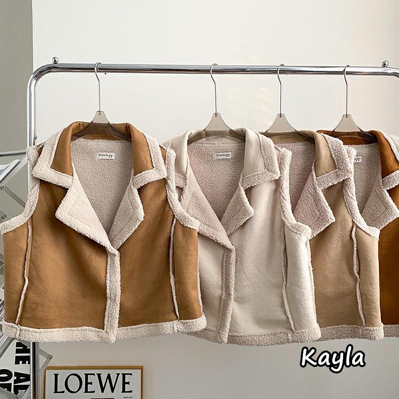 現貨⚡免運⚡絕版下殺 🔥 翻領羊羔毛皮草夾克外套 A0888 #Kayla.girl #少女愷拉-細節圖7