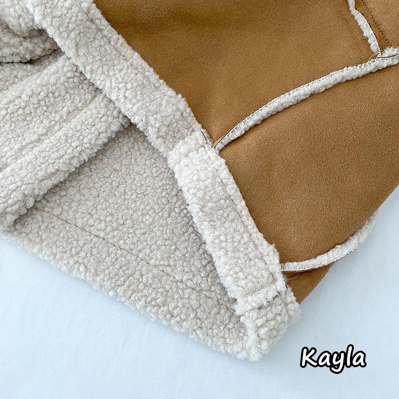 現貨⚡免運⚡絕版下殺 🔥 翻領羊羔毛皮草夾克外套 A0888 #Kayla.girl #少女愷拉-細節圖8