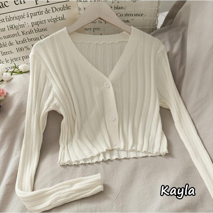 現貨+預購🌟免運🌟 坑條短版長袖針織外套 A0866 #Kayla.girl #少女愷拉-細節圖2