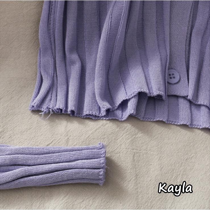 現貨+預購🌟免運🌟 坑條短版長袖針織外套 A0866 #Kayla.girl #少女愷拉-細節圖7