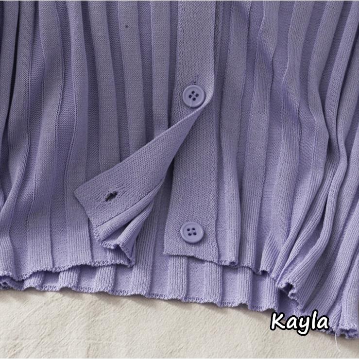 現貨+預購🌟免運🌟 坑條短版長袖針織外套 A0866 #Kayla.girl #少女愷拉-細節圖8