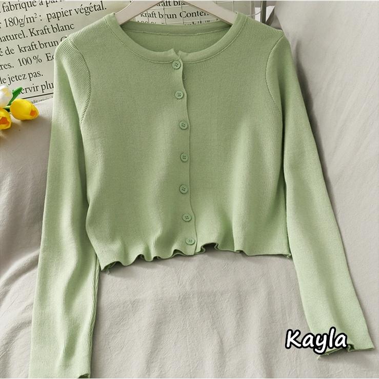 預購🌟免運🌟 修身短版長袖針織外套 A0865 #Kayla.girl #少女愷拉 #實穿-細節圖2