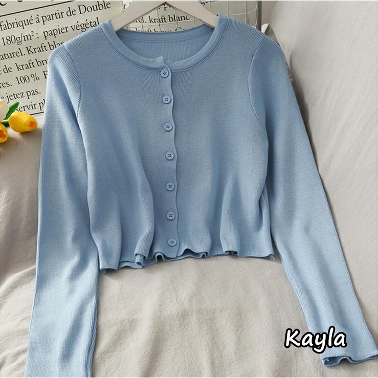 預購🌟免運🌟 修身短版長袖針織外套 A0865 #Kayla.girl #少女愷拉 #實穿-細節圖3