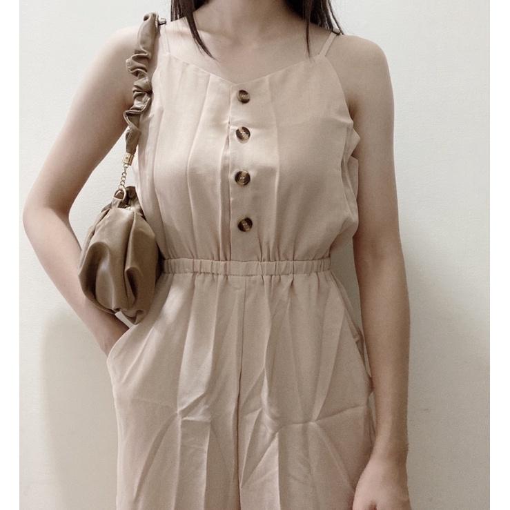 預購🌟免運🌟高腰排釦吊帶連身長褲 A0778 #Kayla.girl #少女愷拉 #實穿-細節圖3