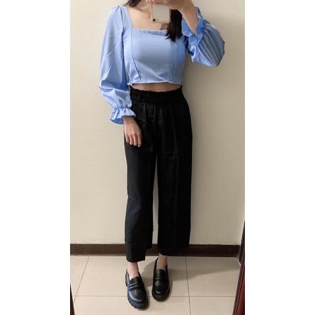 現貨⚡免運⚡絕版下殺🔥 蝴蝶結胸罩短款喇叭袖上衣 A0856 #Kayla.girl #少女愷拉 #實穿-細節圖9