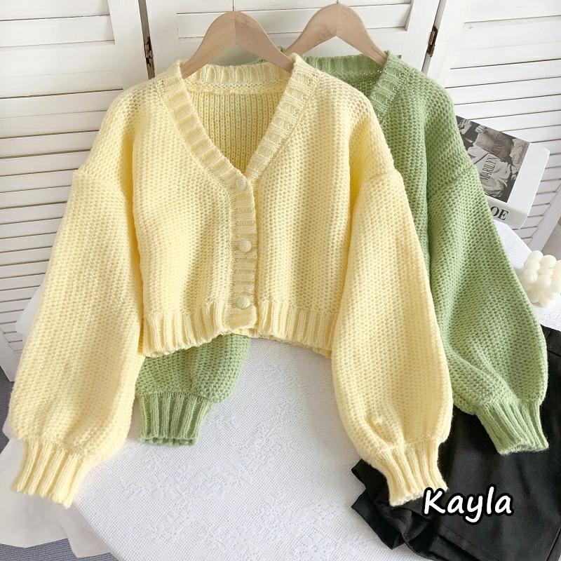 預購🌟免運🌟 慵懶風長袖針織開衫毛衣外套 A0878 #Kayla.girl #少女愷拉 #實穿-細節圖2