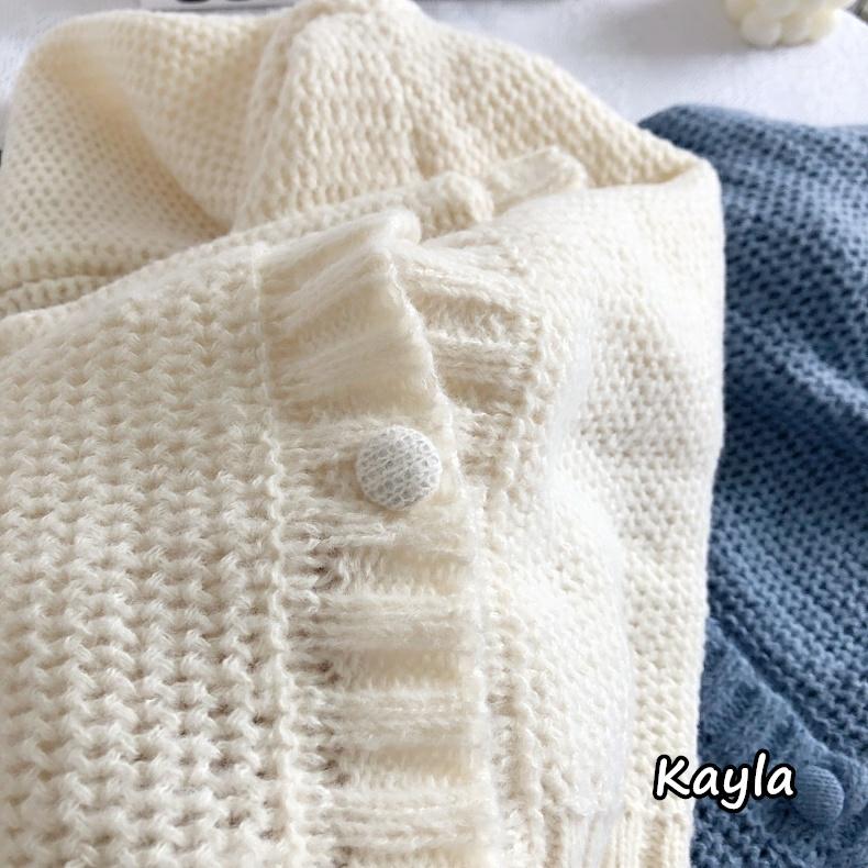 預購🌟免運🌟 慵懶風長袖針織開衫毛衣外套 A0878 #Kayla.girl #少女愷拉 #實穿-細節圖5