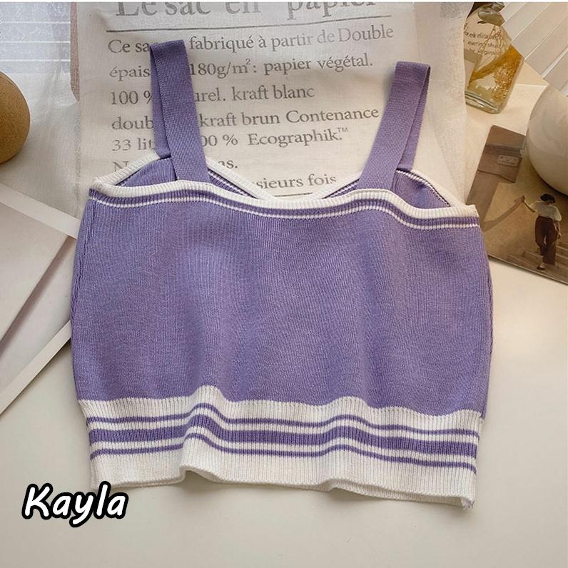 預購🌟免運🌟 撞色愛心鈕釦針織吊帶背心 A0703 #Kayla.girl #少女愷拉-細節圖6
