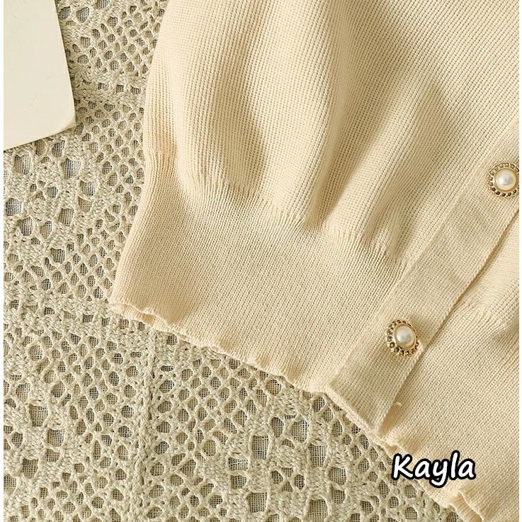 預購🌟免運🌟 撞色娃娃領蝴蝶結針織上衣 A1123 #Kayla.girl #少女愷拉-細節圖7