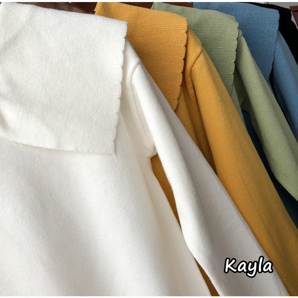 現貨⚡免運⚡絕版下殺🔥 蝴蝶結領片套頭針織上衣 A0886 #Kayla.girl #少女愷拉-細節圖8