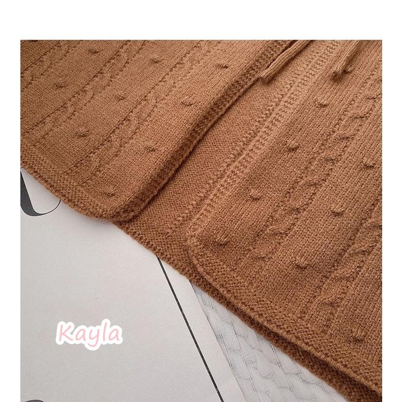 現貨⚡免運⚡速寄🚛 復古V領麻花針織罩衫背心 A0923 #Kayla.girl #少女愷拉-細節圖8