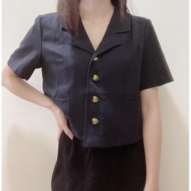 預購🌟免運🌟 復古摩登愛心鈕釦西裝外套 A0582 #Kayla.girl #少女愷拉 #實穿-細節圖9