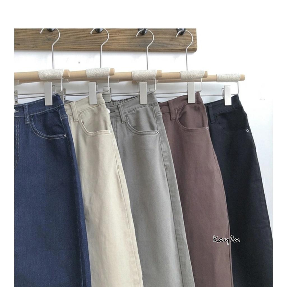 現貨⚡免運⚡絕版下殺🔥 高腰素面A字開岔牛仔長裙 A0426 #Kayla.girl #少女愷拉-細節圖5