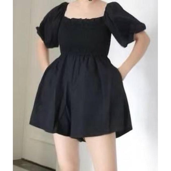 預購🌟免運🌟 一字領泡泡袖連身短褲 A0122 #Kayla.girl #少女愷拉-細節圖4