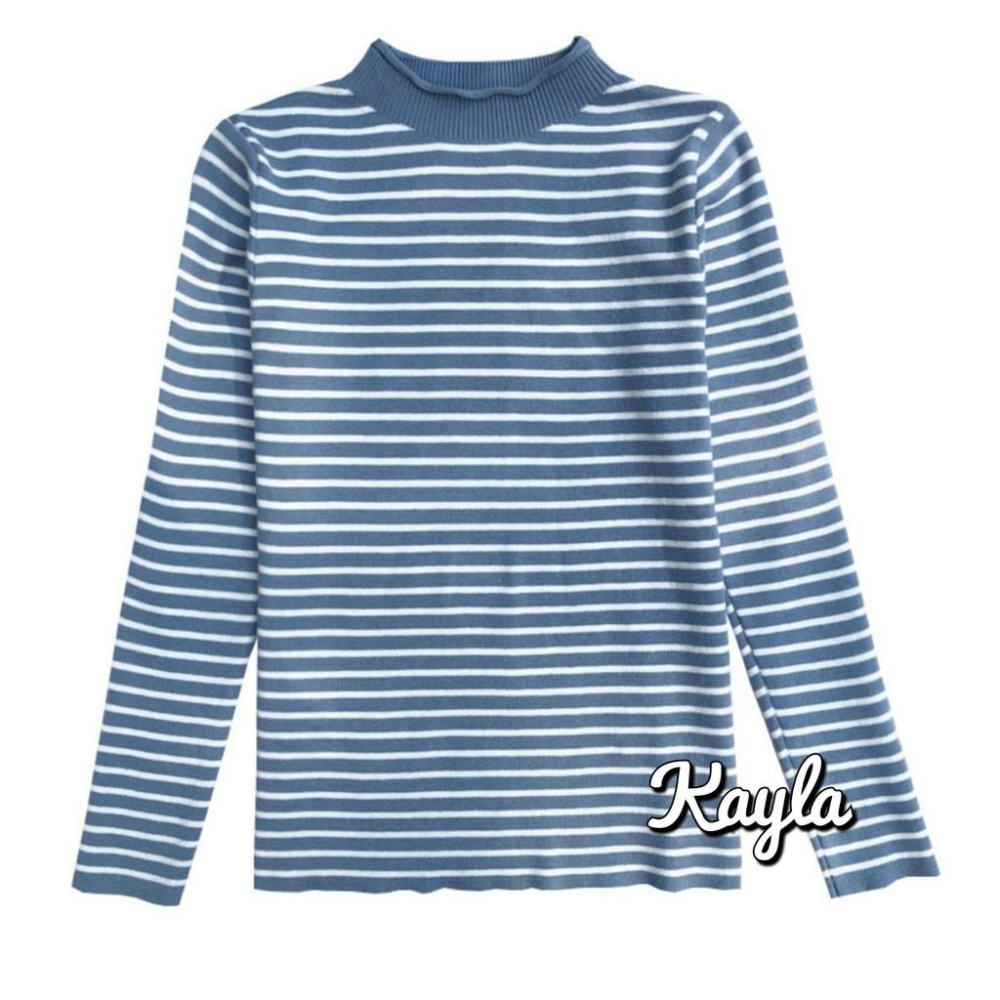 現貨⚡免運⚡絕版下殺🔥 條紋類包心沙針織上衣 A0389 #Kayla.girl #少女愷拉-細節圖3