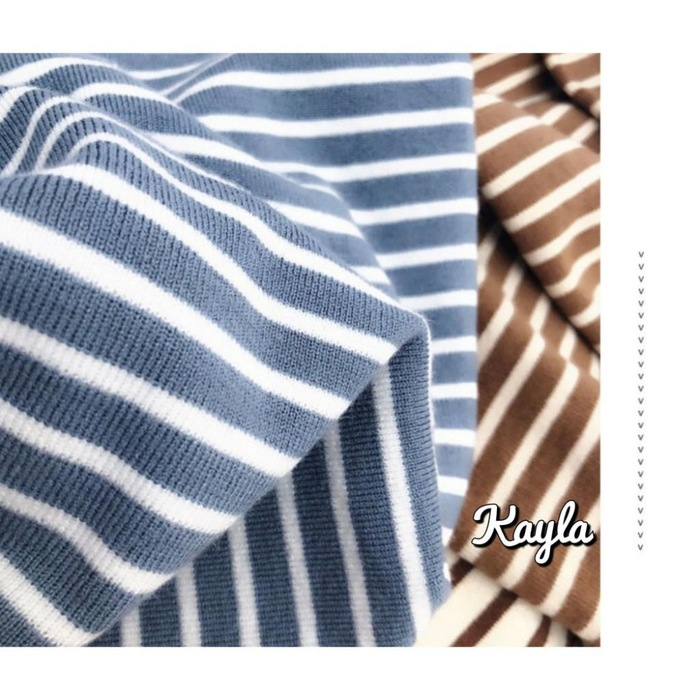 現貨⚡免運⚡絕版下殺🔥 條紋類包心沙針織上衣 A0389 #Kayla.girl #少女愷拉-細節圖4