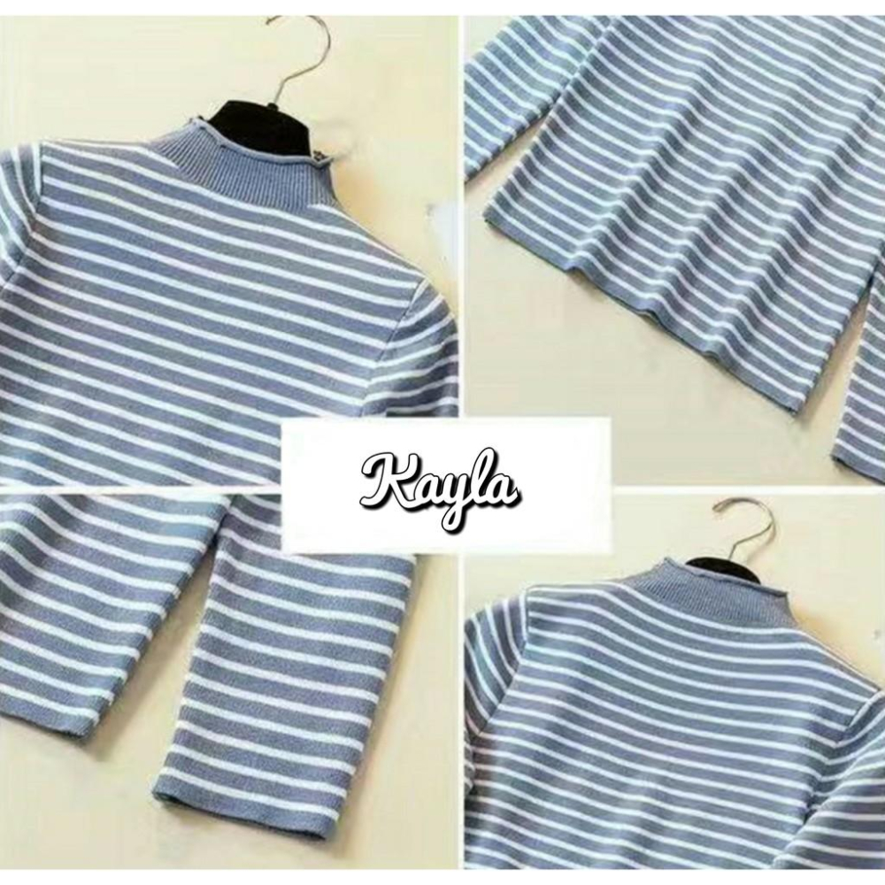 現貨⚡免運⚡絕版下殺🔥 條紋類包心沙針織上衣 A0389 #Kayla.girl #少女愷拉-細節圖5