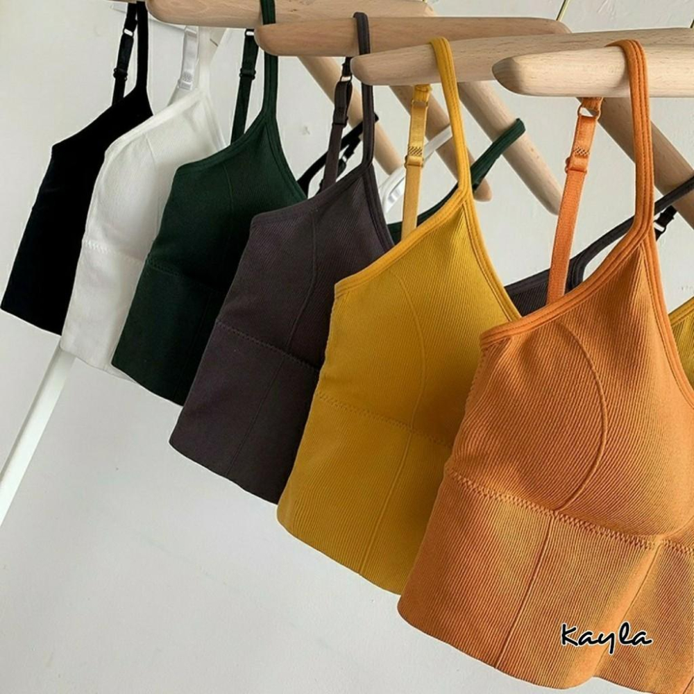 預購🌟免運🌟美背BraTop帶胸墊外穿內搭打底完勝顏色也超美 A0066 #Kayla.girl #少女愷拉-細節圖2