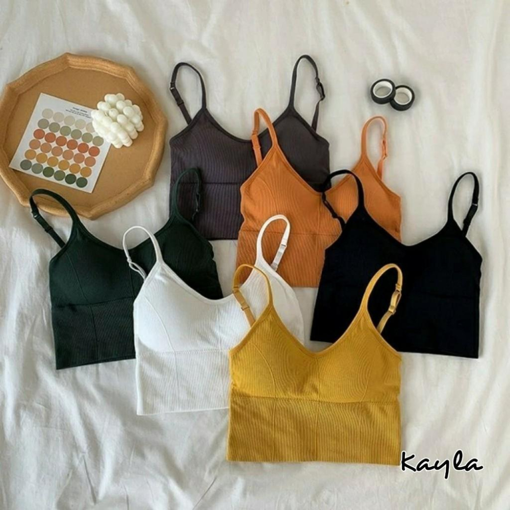 預購🌟免運🌟美背BraTop帶胸墊外穿內搭打底完勝顏色也超美 A0066 #Kayla.girl #少女愷拉-細節圖4