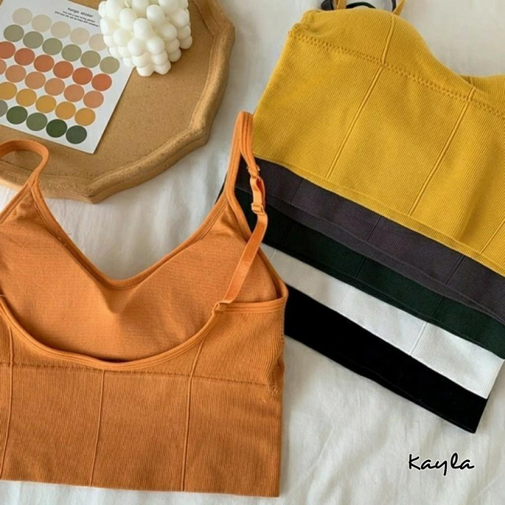 預購🌟免運🌟美背BraTop帶胸墊外穿內搭打底完勝顏色也超美 A0066 #Kayla.girl #少女愷拉-細節圖5