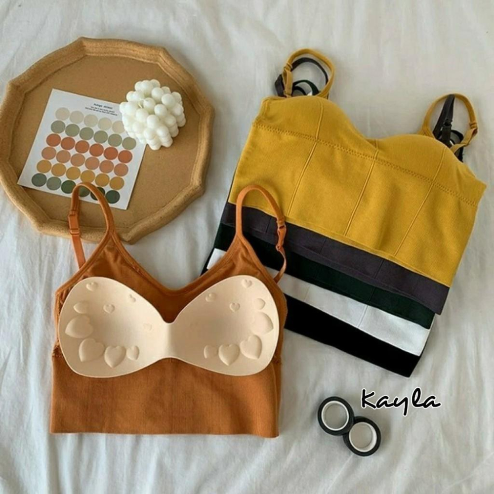 預購🌟免運🌟美背BraTop帶胸墊外穿內搭打底完勝顏色也超美 A0066 #Kayla.girl #少女愷拉-細節圖8