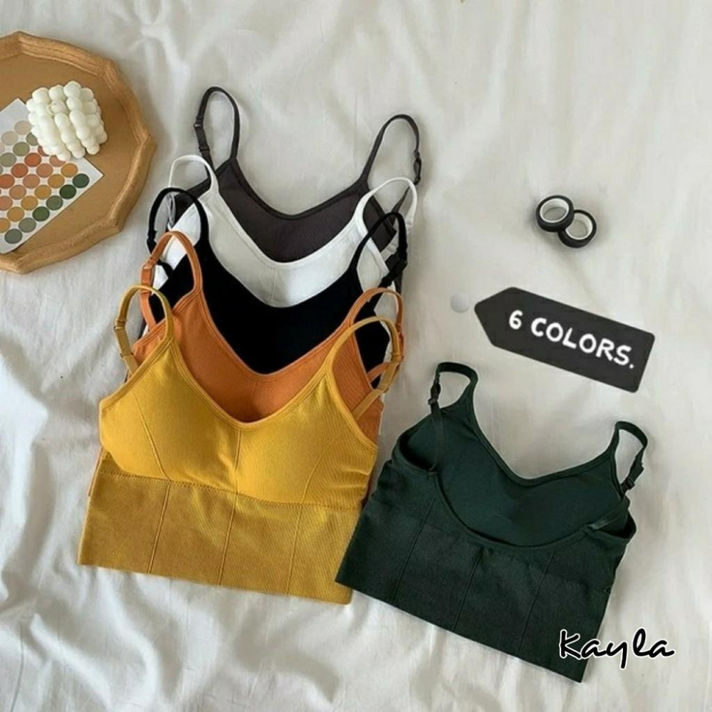 預購🌟免運🌟美背BraTop帶胸墊外穿內搭打底完勝顏色也超美 A0066 #Kayla.girl #少女愷拉-細節圖9