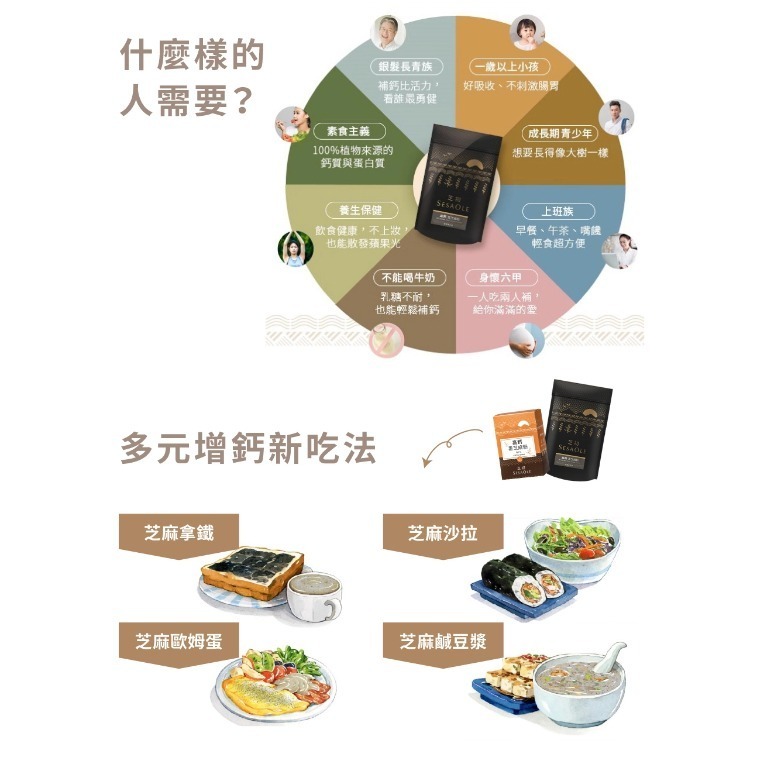 【卡娃依企業行】進口日本&韓國零食百貨專賣店SESAOLE 芝初 8倍細高鈣黑芝麻粉-細節圖7